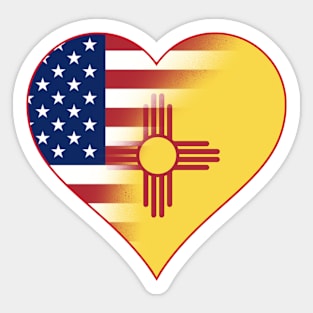 New Mexico and American Flag Fusion Design Sticker